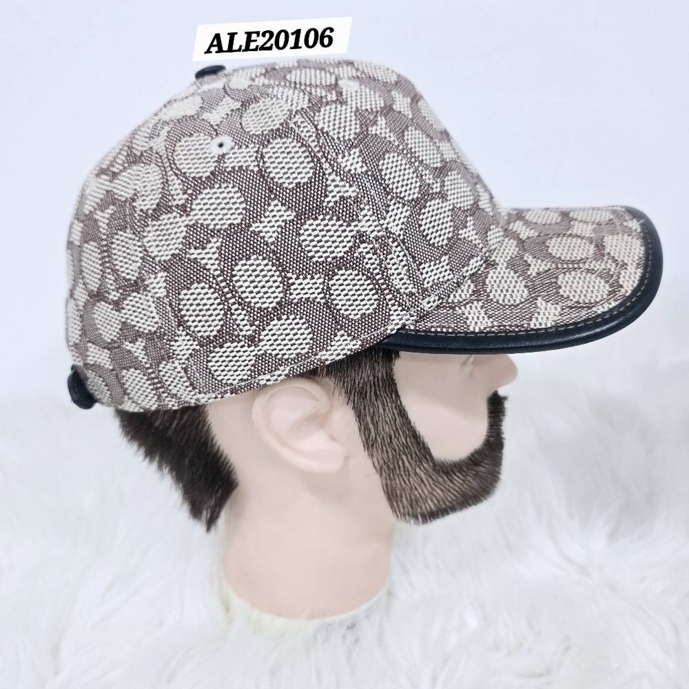 Coach Black and Brown Patterned Hat Unisex - Picture 6 of 10